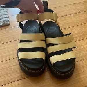 Dr Martens sandal. Pale yellow color. Size 39 EU. Worn only a handful of times.